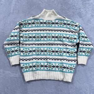 VTG American Eagle Sweater Mens‎ S Oversized Relaxed ChristmasFair Isle Knit